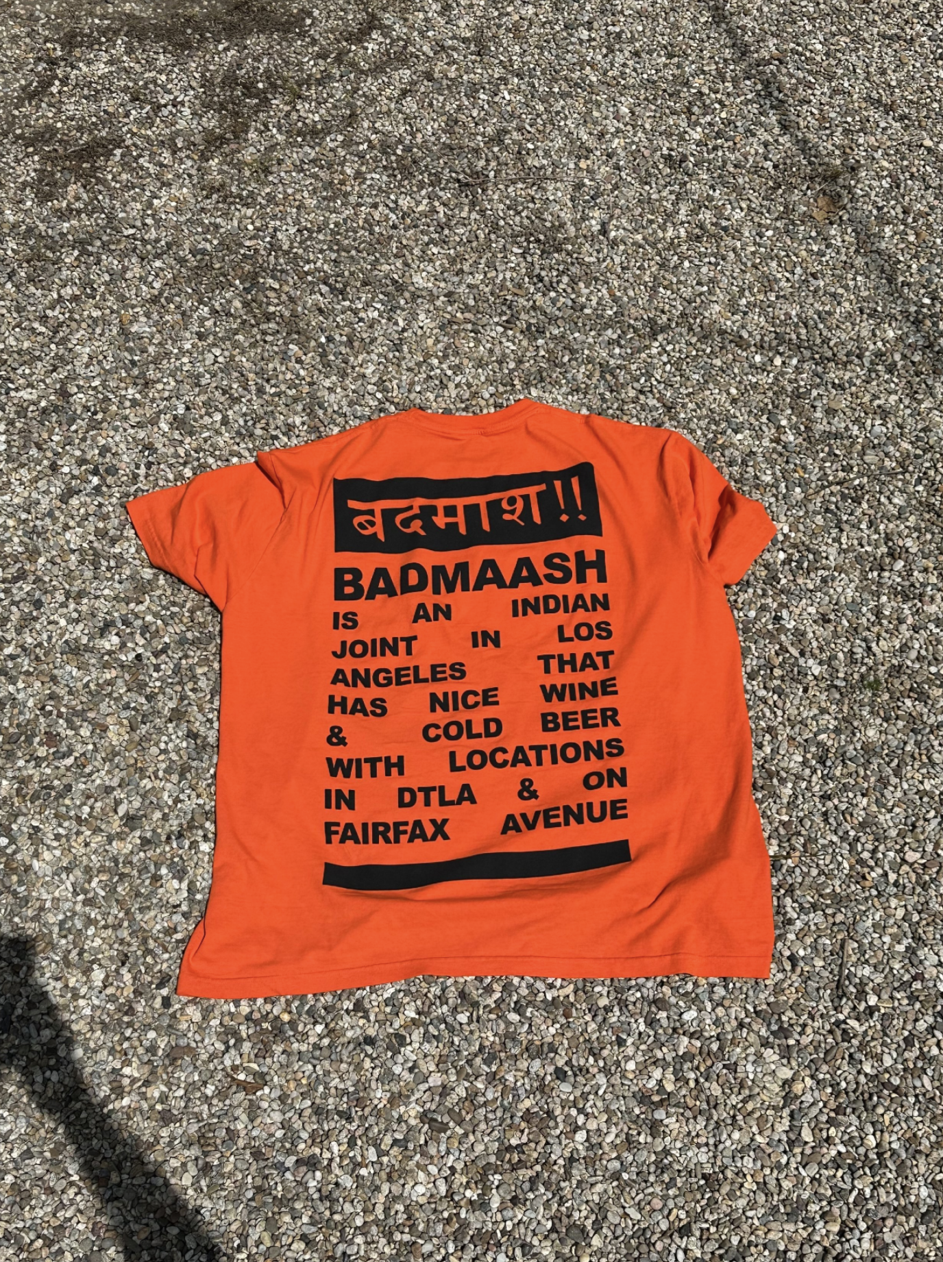 SAFETY ORANGE BADMAASH SHIRT