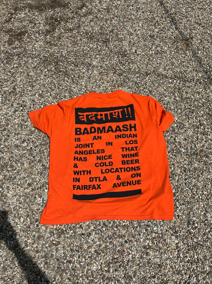 SAFETY ORANGE BADMAASH SHIRT